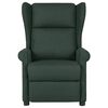 vidaXL Fauteuil inclinable Vert fonc&eacute; Tissu