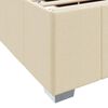 vidaXL Cadre de lit avec matelas Cr&egrave;me 120 x 200 cm tissu