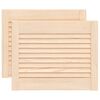 vidaXL Portes d'armoire &agrave; persiennes 2 pcs 39,5x49,4 cm pin massif