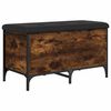 vidaXL Banc de rangement ch&ecirc;ne fum&eacute; 82x42x45 cm Bois d'ing&eacute;nierie