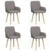 vidaXL Chaises de salle &agrave; manger 4 pc Tissu Taupe 56,5 x 50 x 87,5 cm