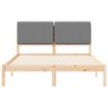 vidaXL Cadre de lit avec t&ecirc;te de lit rembourr&eacute;e Gris clair