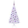 vidaXL Sapin de Noël artificiel avec 150 LED Blanc 120 cm PVC et Acier