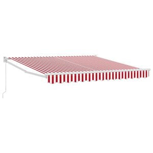 vidaXL Auvent r&eacute;tractable Rouge et Blanc 300 x 250 cm