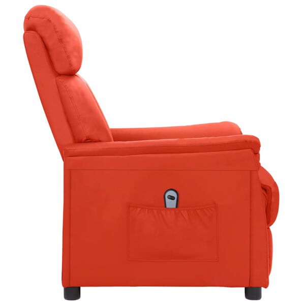 vidaXL Fauteuil inclinable &eacute;lectrique Rouge Similicuir
