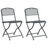 vidaXL Chaises de jardin 2 pcs Anthracite 52,5 x 46 x 82 cm Fer