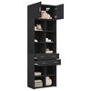 vidaXL Armoire de rangement noir 70x42,5x225 cm bois d'ing&eacute;nierie