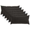 vidaXL Coussin avec oreiller HEERLEN 6 pi&egrave;ces Noir Polyester