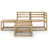vidaXL Salon de jardin 4 pcs bois de pin impr&eacute;gn&eacute; de vert