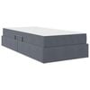 vidaXL Lit avec rangement et matelas Gris fonc&eacute; 90 x 190 cm Velours
