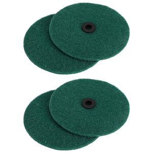 vidaXL Polisseur de sol 4 pc &Oslash; 14 cm Vert fonc&eacute; Microfibre