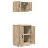 vidaXL Armoires de garage 2 pcs chêne sonoma bois d'ingénierie