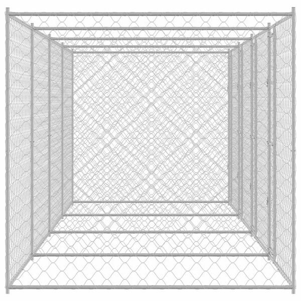 vidaXL Cage pour chien Argent 800 x 200 x 200 cm Acier galvanisé