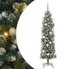 vidaXL Arbre de No&euml;l artificiel slim Vert et blanc 180 cm