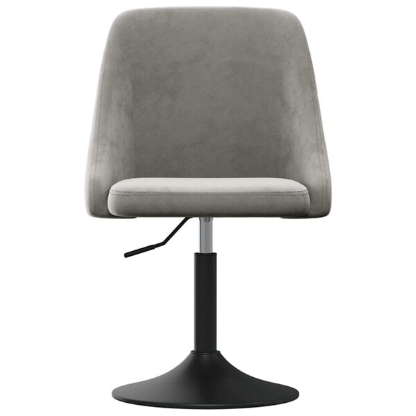 vidaXL Tabouret de bar Gris clair Velours