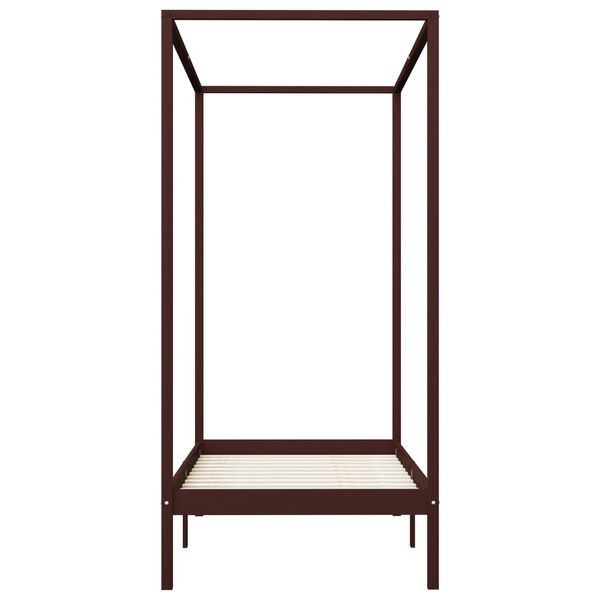 vidaXL Cadre de lit à baldaquin sans matelas bois massif 100x200 cm