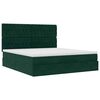 vidaXL Cadre de lit ottoman avec matelas vert fonc&eacute; 200x200 cm velours