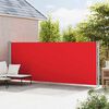 vidaXL Auvent lat&eacute;ral r&eacute;tractable de patio 180x600 cm Rouge