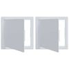 vidaXL Panneaux d'Acc&egrave;s 2 pcs Blanc 15 x 15 cm Plastic ABS
