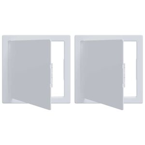 vidaXL Panneaux d'Acc&egrave;s 2 pcs Blanc 15 x 15 cm Plastic ABS