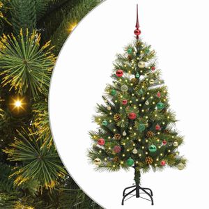 vidaXL Sapin de Noël artificiel avec branches pliables et cônes 150 cm