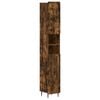 vidaXL Armoire de Salle de Bain avec &Eacute;tag&egrave;re Ouverte ZWOLLE Ch&ecirc;ne fum&eacute;