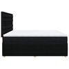vidaXL Sommier &agrave; lattes de lit avec matelas Noir 200x200 cm Tissu