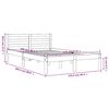 vidaXL Cadre de lit sans matelas cire marron 120x200cm bois pin massif