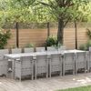 vidaXL Ensemble de salle à manger pour jardin 15 pcs Gris clair