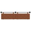 vidaXL marron 2 pcs Marron 200 x 5 x 40 cm Panneau de particules