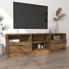 vidaXL Meuble TV Chêne fumé 150x33,5x45 cm Bois d'ingénierie