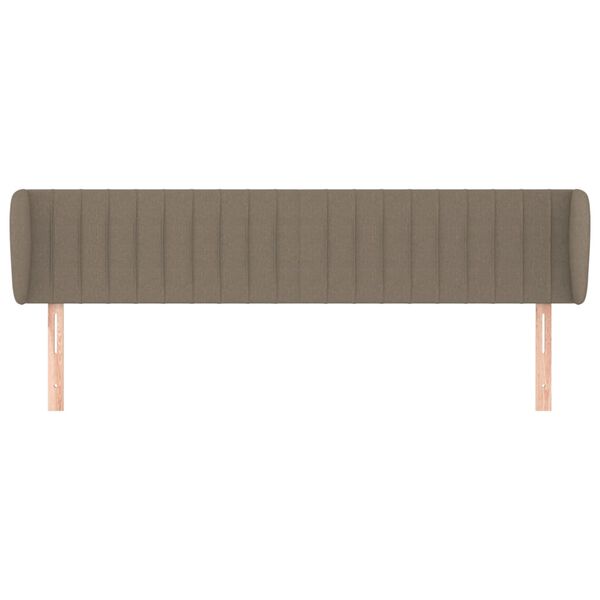 vidaXL Tête de lit avec oreilles Taupe 163x23x78/88 cm Tissu