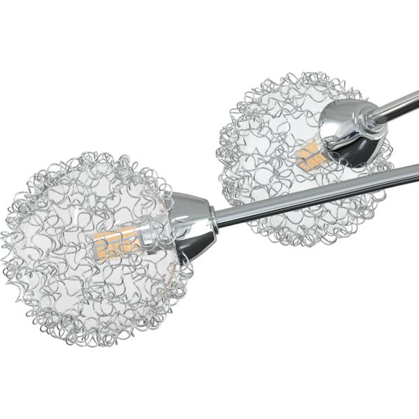 vidaXL Plafonnier avec abat-jour en maille métallique pour 5 LED G9