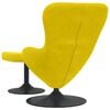 vidaXL Chaise &OElig;uf avec Pouf Jaune Velours