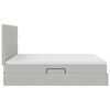vidaXL Lit de Rangement avec matelas Gris clair 200 x 200 cm Velours
