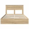 vidaXL Lit de Rangement Ch&ecirc;ne Sonoma 140 x 190 cm Bois d'ing&eacute;nierie