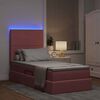 vidaXL Lit avec rangement et LED avec matelas Rose 90 x 190 cm Velours