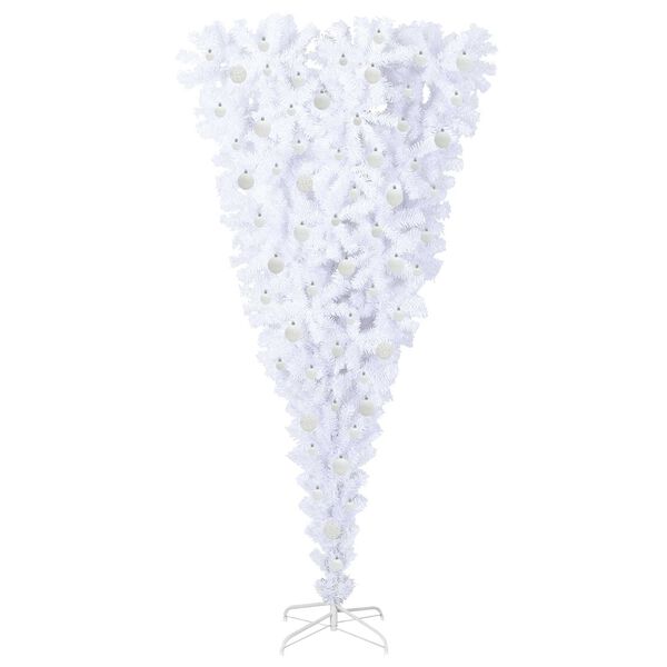 vidaXL Sapin de No&euml;l artificiel avec 300 LED Blanc 210 cm PVC et Acier