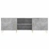 vidaXL Meuble TV gris béton 150x30x50 cm bois d'ingénierie