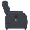 vidaXL Fauteuil inclinable de massage électrique gris foncé velours