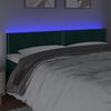 vidaXL T&ecirc;te de lit &agrave; LED Vert fonc&eacute; 160x5x78/88 cm Velours