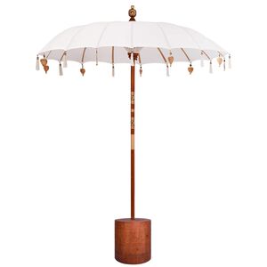 vidaXL Parasol balinais avec base Rond 190 x 190 x 295 cm