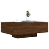 vidaXL Table basse avec lumi&egrave;res LED ch&ecirc;ne marron 85x55x31 cm