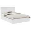 vidaXL Lit de Rangement Blanc 150 x 200 cm Bois d'ing&eacute;nierie