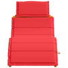 vidaXL Transat avec coussin 2 pcs Rouge Bois d'Acacia Massif