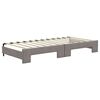 vidaXL Lit de jour avec gigogne sans matelas taupe 90x200 cm
