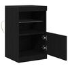 vidaXL Buffet LED Ch&ecirc;ne noir 41 x 37 x 67 cm Bois d'ing&eacute;nierie