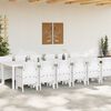 vidaXL Ensemble de salle à manger pour jardin 13 pcs Blanc Rattan Polt