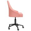 vidaXL Chaises pivotantes &agrave; manger lot de 2 Rose Velours