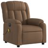 vidaXL Fauteuil inclinable de massage électrique Marron Tissu